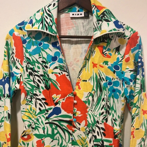 RIXO Jackie Floral Mini Dress - Size XS / Size 4 - Picture 8 of 14